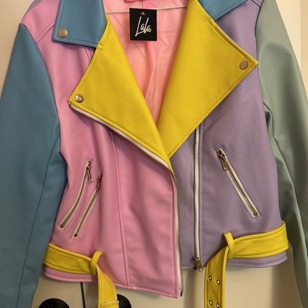 LALA Pastel moto jacket NWT - Picture 3 of 5
